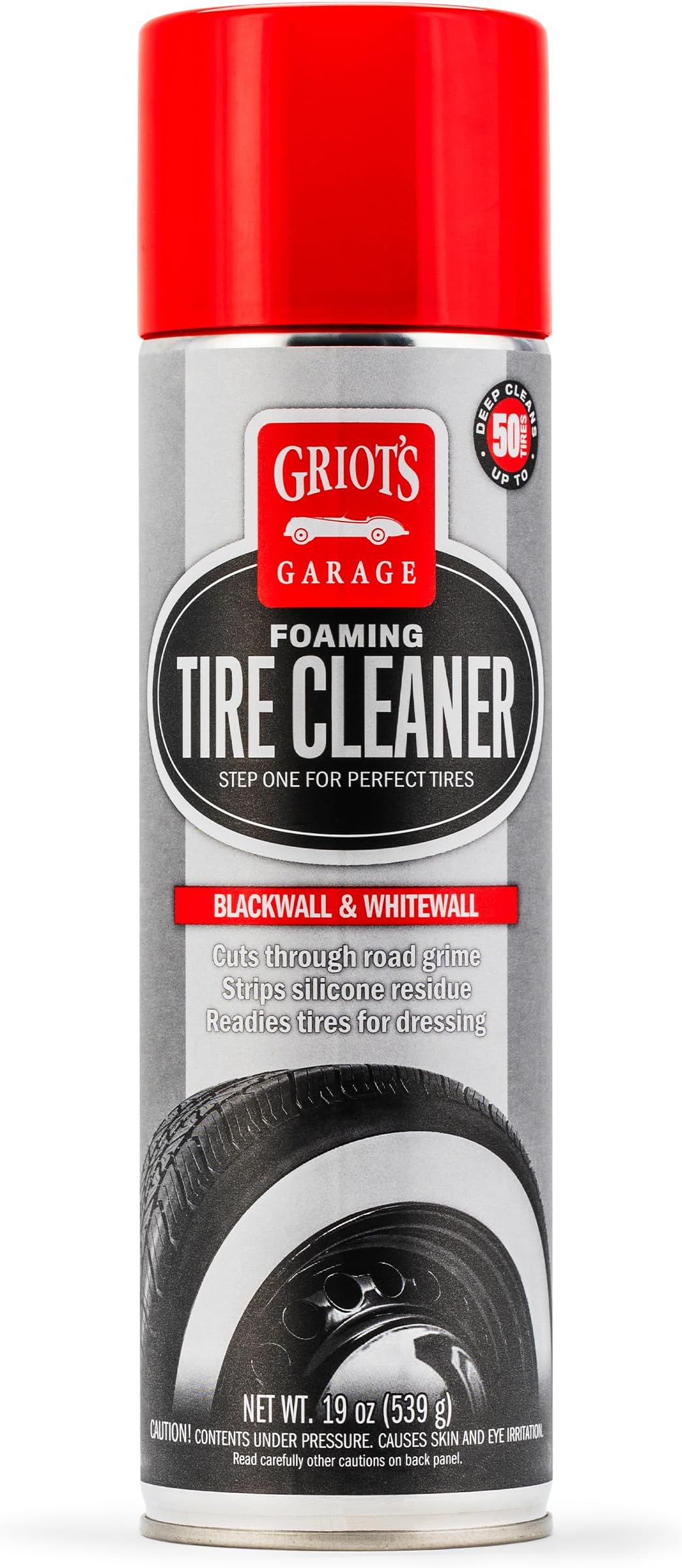 Foaming Tire Cleaner, Removes Silicone Residue and Grime on Car, Truck, Motorcycle, and RV Tires, Safe for Whitewall Tires, 10952, 19oz