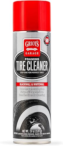 Griot's Garage Limpiador de neumáticos espumoso, elimina los residuos de silicona y la suciedad en neumáticos de automóviles, camiones, motocicletas