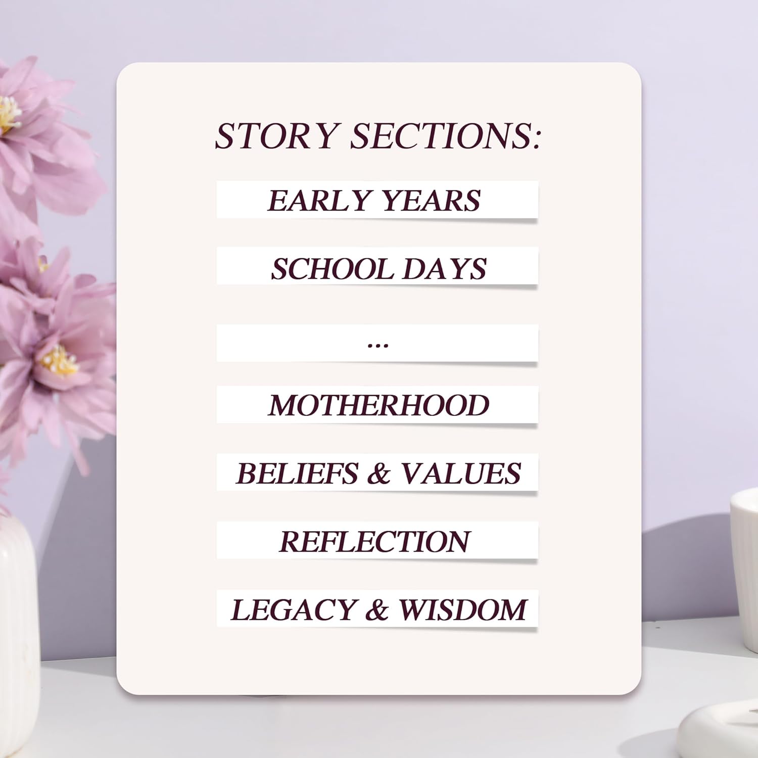 Mom Book to Fill Out, Mom's Story Journal, Life Keepsake Gifts with Prompt Questions for Parents, Family Legacy Journal, Memory Heirloom for Mother's Day, Birthday, or Christmas (Mom's Book Burgundy) - Image 4