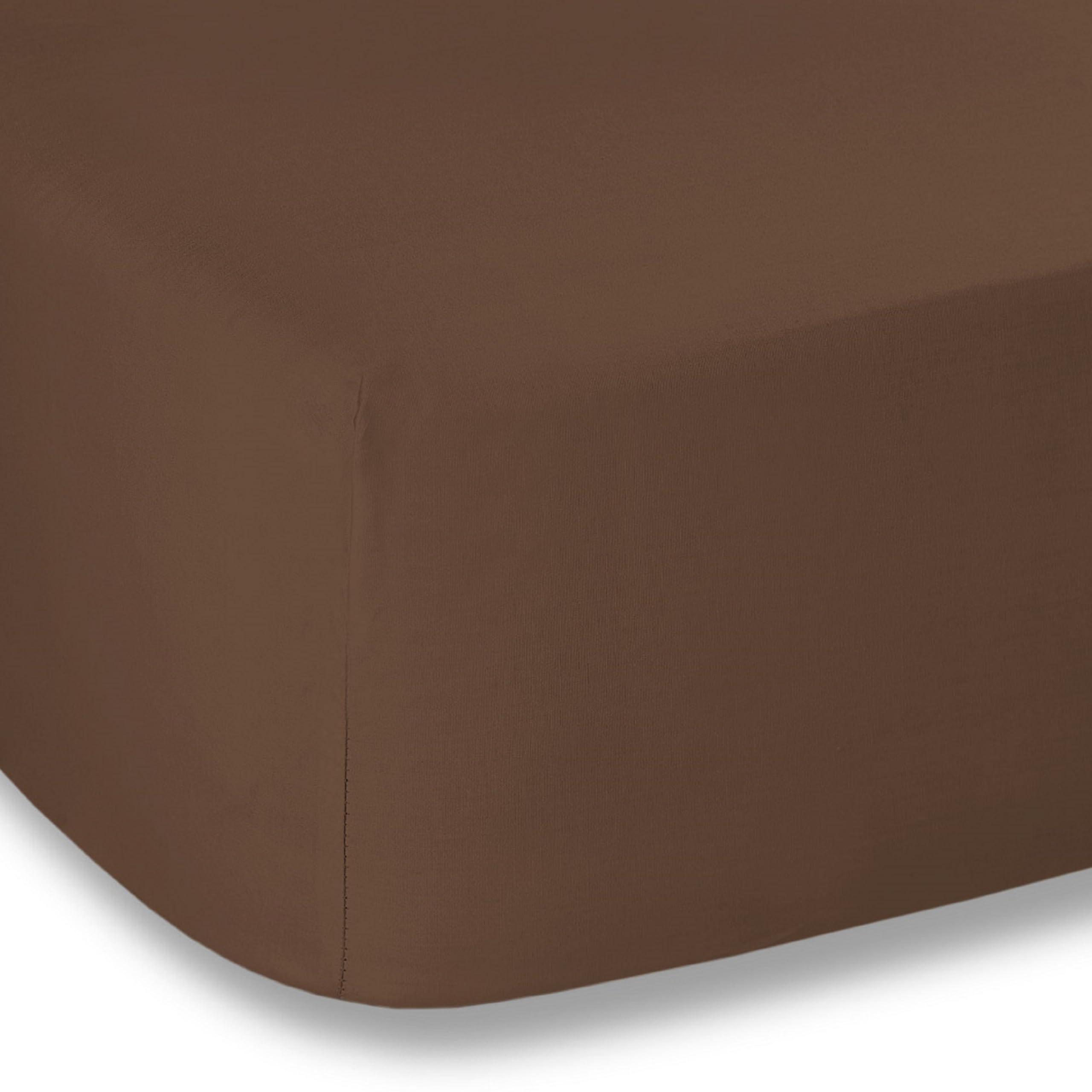 Plain Dyed Deep Taupe Fitted Sheet 140 x 200 cm