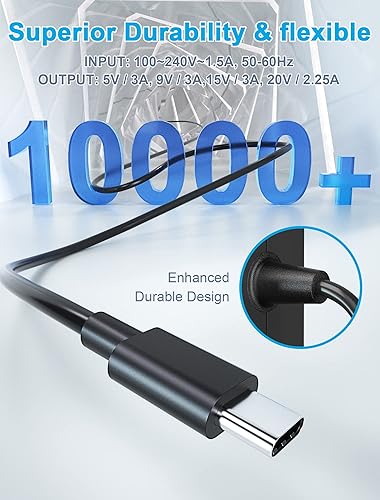 Miniatura 4 de Feirsh Cargador de 45 W para cubierta de vapor e interruptor adaptador de corriente de vapor USB-C rápido para Nintendo SwitchLiteOLEDXbox