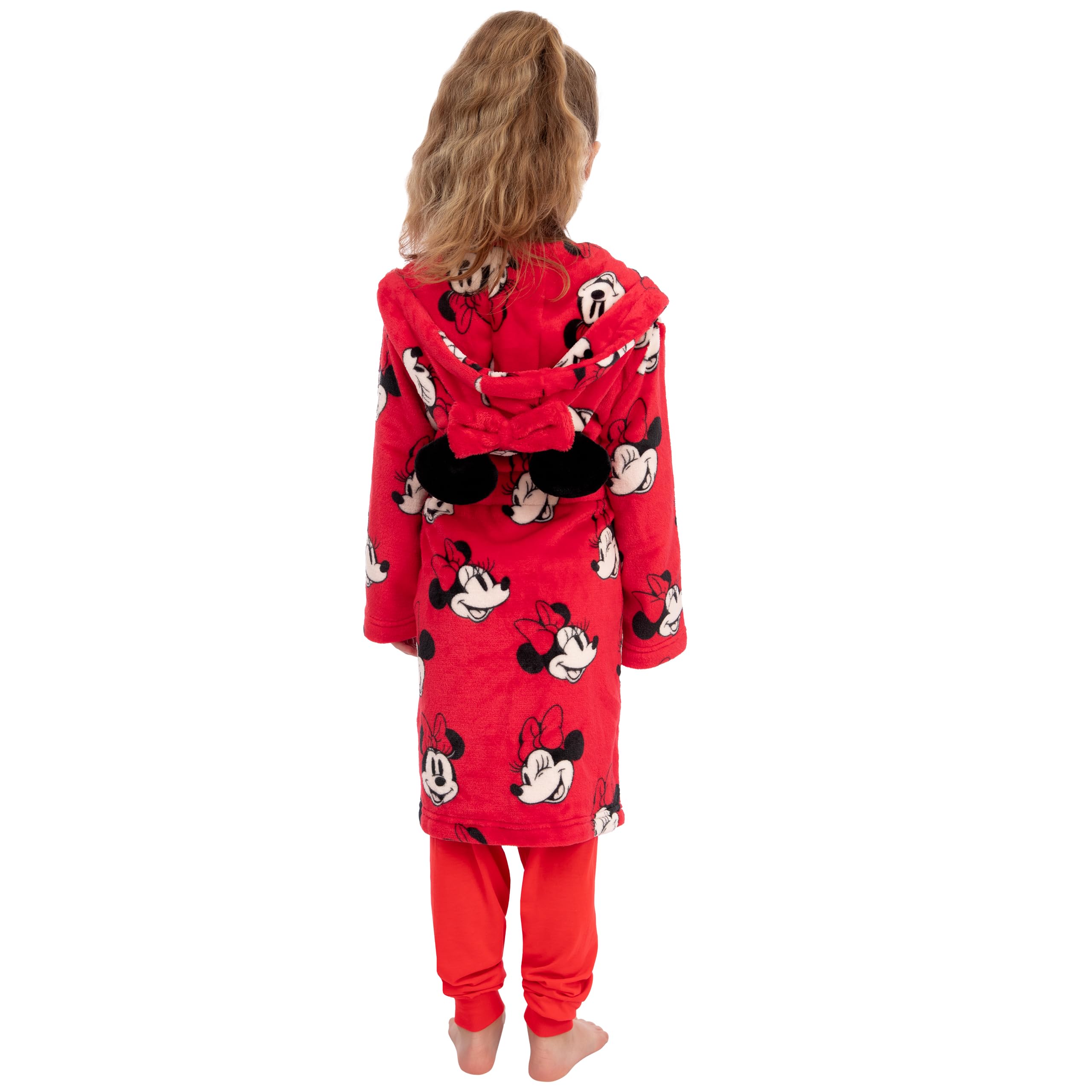 Disney Albornoz Niña Minnie Mouse, Bata Niña Con Orejas 3D, Batin Chica Polar