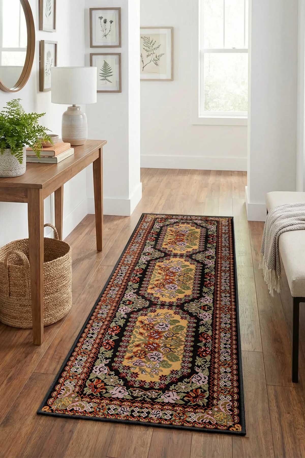 Monnhein Vizon Yolluk A-14 - Yıkanabilir, Kaymaz Taban, Dijital Baskılı, Leke Tutmaz, İnce Hav, Modern Koridor, Mutfak, Antre ve Salon için Dekoratif Yolluk