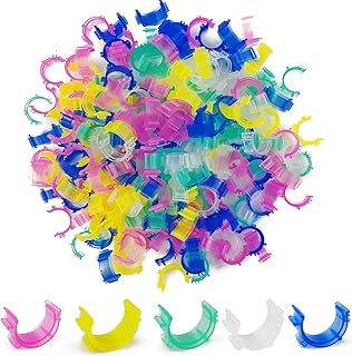 TIHOOD 100PCS Sewing Bobbin Clips Bobbin Holder Clips Bobbin Holder Clamps Thread Clips Holder Tool Sewing Machine Tools for Thread Spool Organizing, 5 Colors