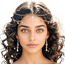 Boho Gold Sequin Head Chain Prom Festival Costume for Women