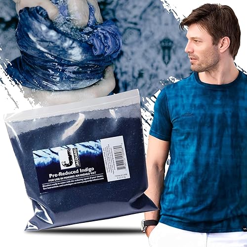 Miniatura 2 de Jacquard Blue Indigo Dye | Ready to Use Dye for Natural Fabrics | 8 Ounce Package | Create Your Own Shibori Bag, Macrame, Pillow | Made in USA