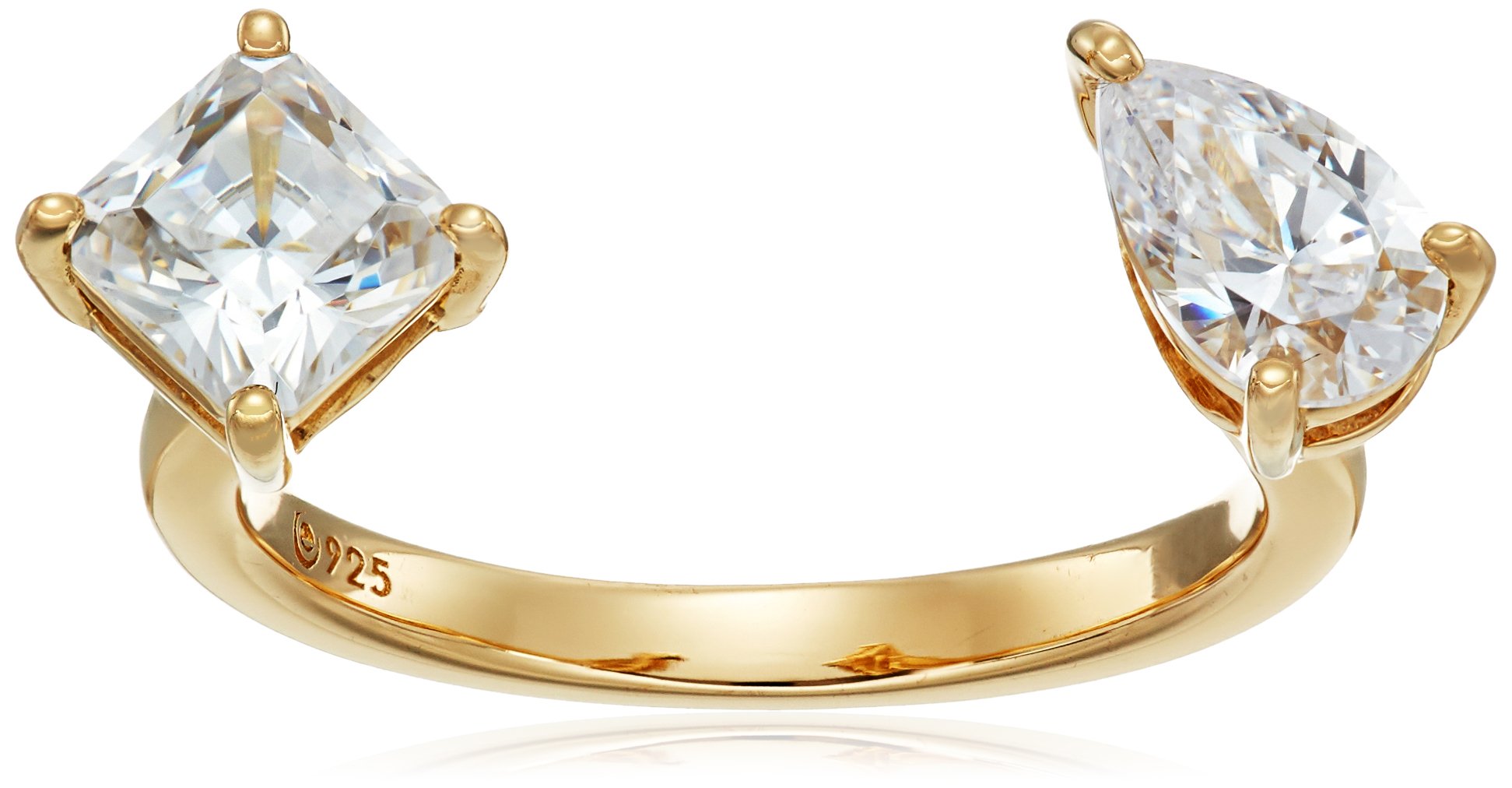 Amazon Collection Yellow-Plated Sterling Silver Infinite Elements Cubic Zirconia