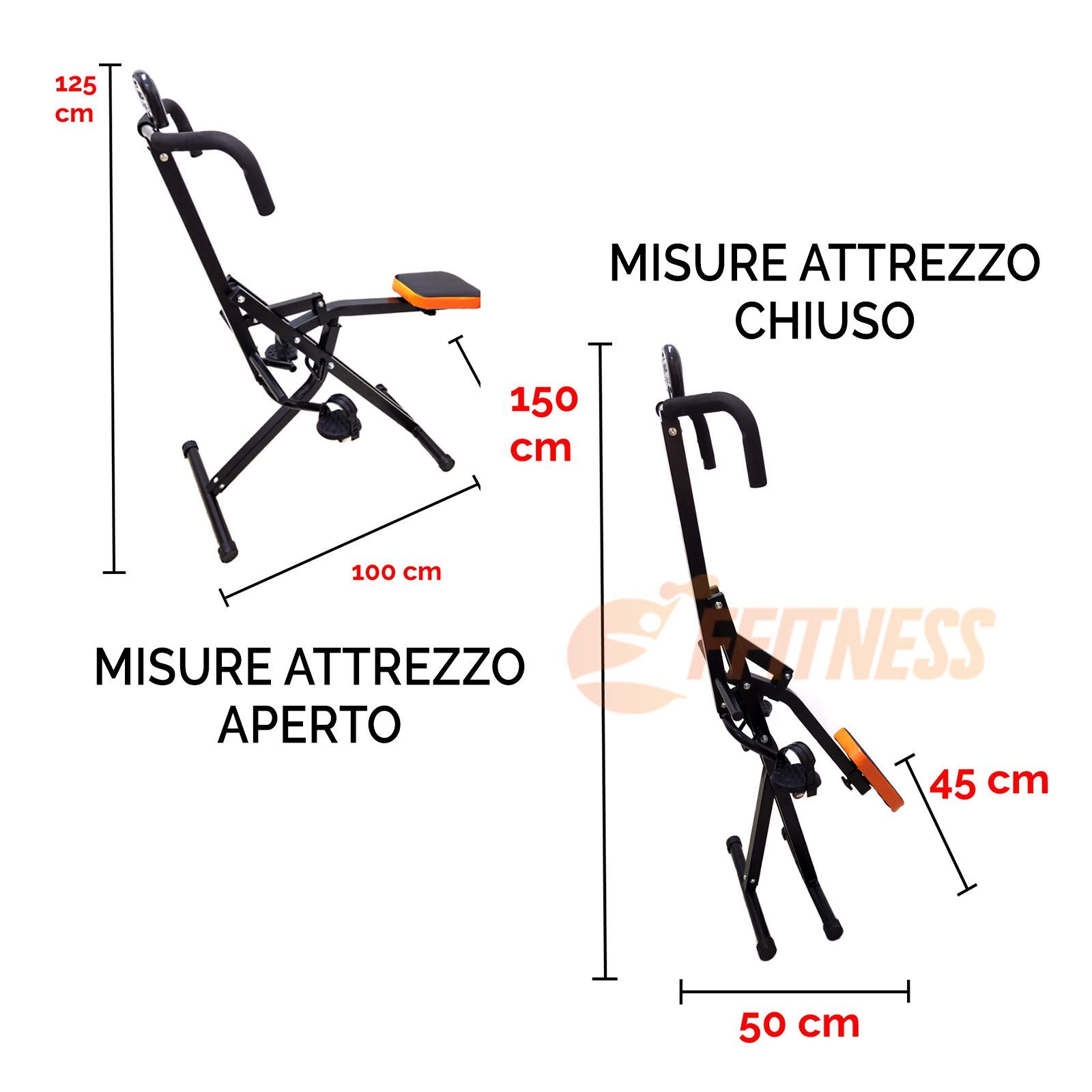 Total Power Pump FLTBC300-R Body Crunch Attrezzo Ricondizionato con Display computerino LCD Home Fitness Trainer attrezzo Multifunzione per Glutei, Addominali, Gambe, Braccia