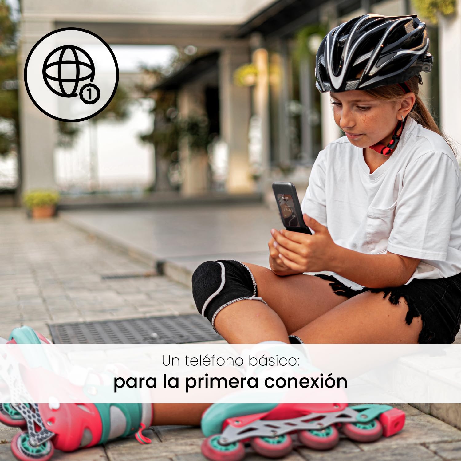 SPC Wild - Teléfono básico Tapa para desconexión o Primera conexión, Negro
