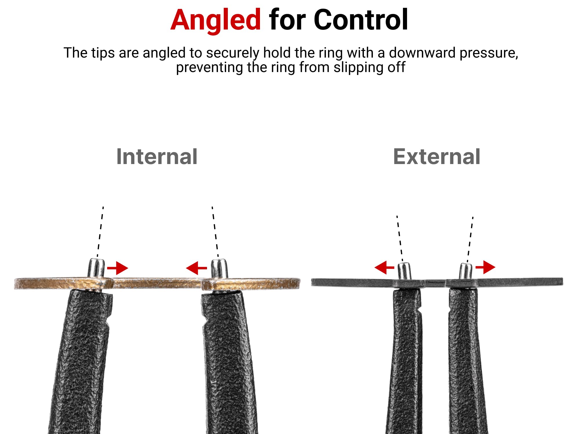 TEKTON PRR91005 - Juego de alicates de anillo de retención interno y externo de 7 pulgadas con bolsa, 4 piezas (puntas de 0.08 pulgadas)