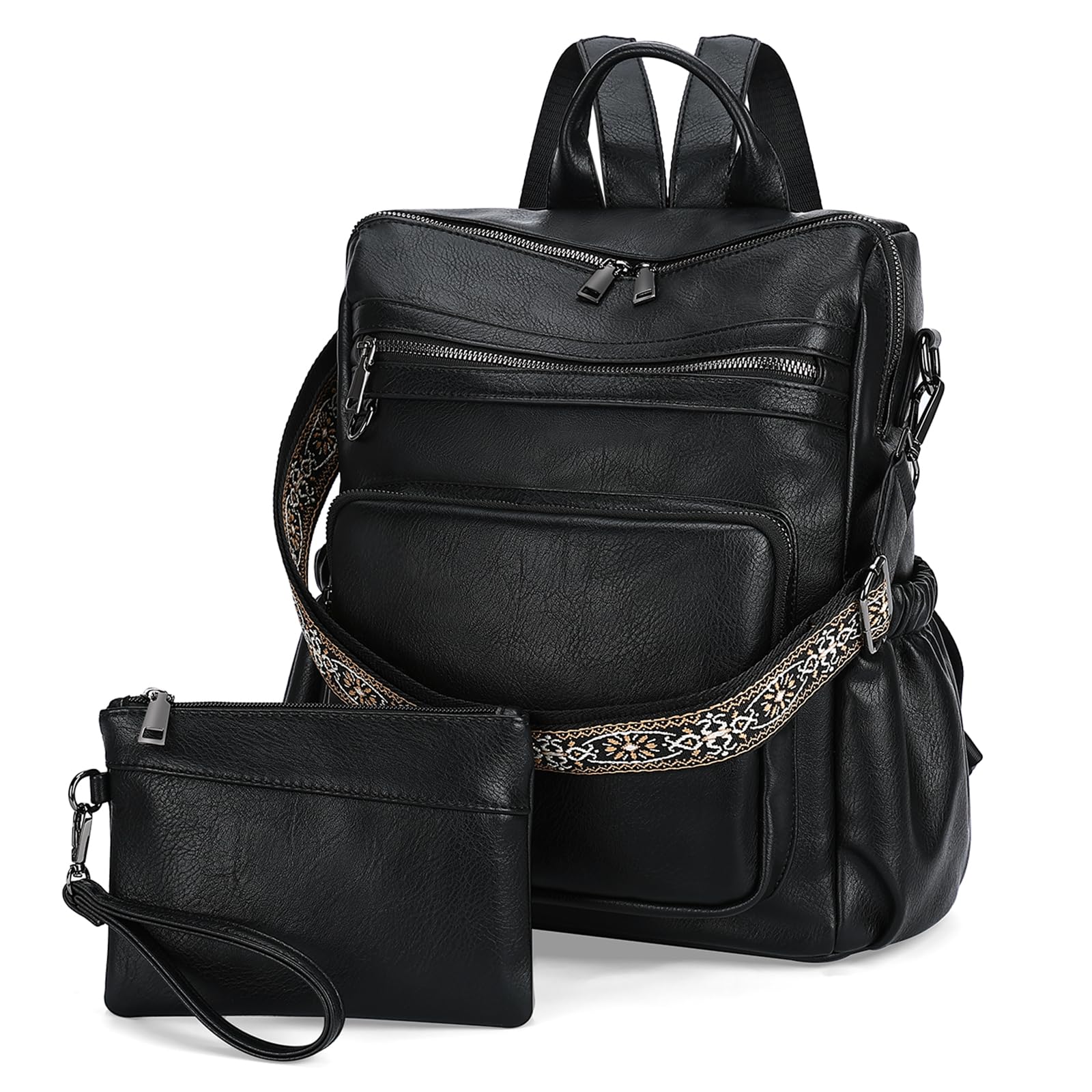 VX VONXURY Backpack Purse for Women, PU Leather Fashion Convertible Backpack Shoulder Bag Ladies Rucksack In 2 Ways To Carry