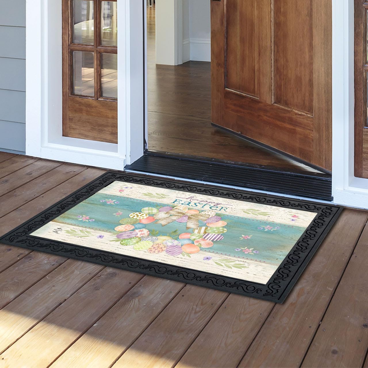 Briarwood Lane Pastel Easter Wreath Doormat