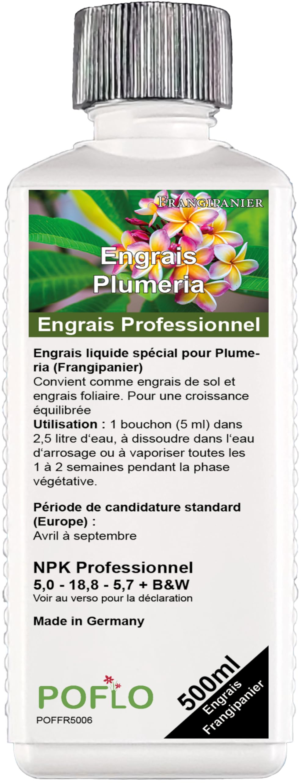 Engrais pour frangipanier Engrais pour Plumeria Fleur des temples (500ml)