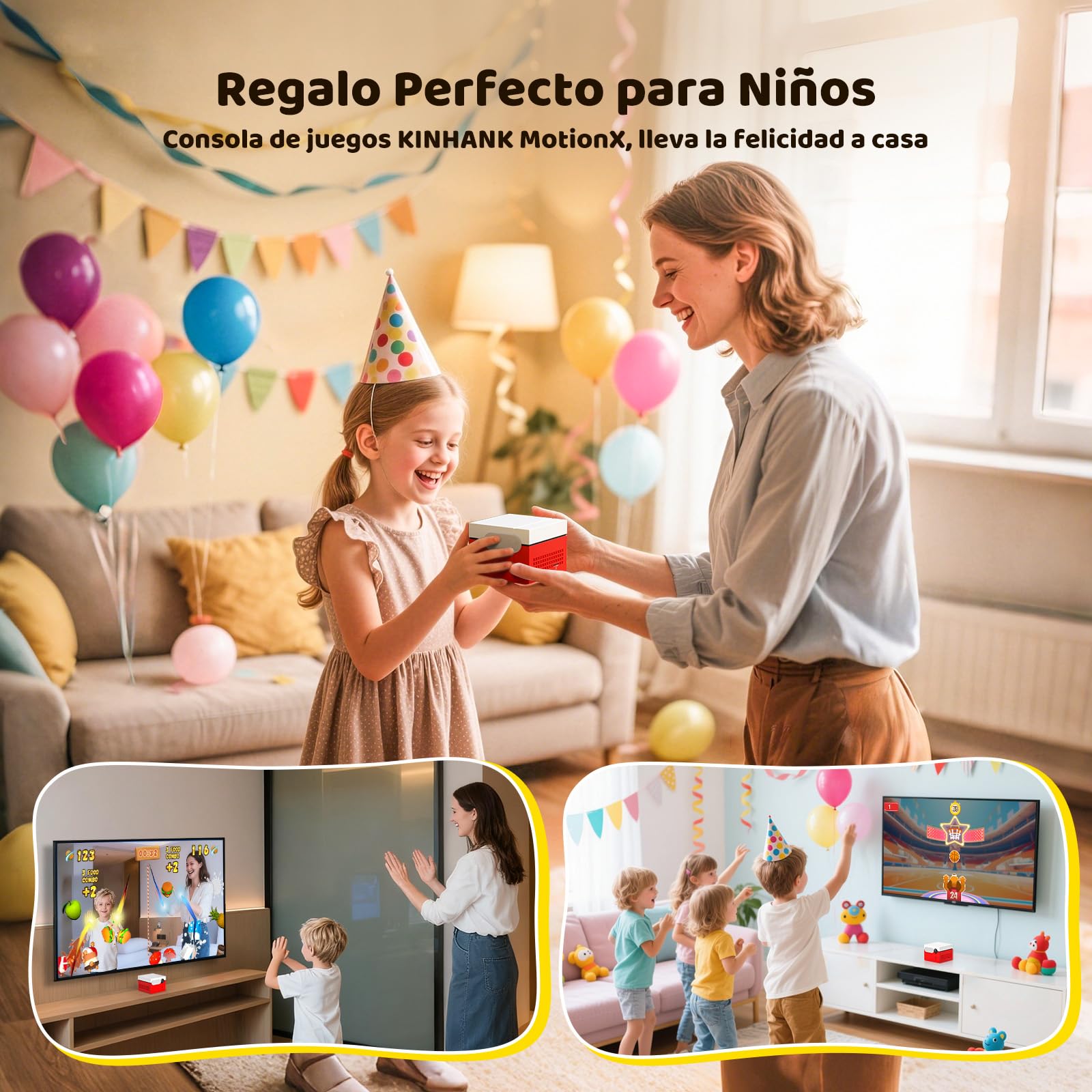 KINHANK MotionX Consola de Juegos con Sensor de Movimiento - Consola Interactiva para Padres e Hijos, Actualizaciones Continuas/Sin Controlador/Sin Suscripción, Regalo de Juguete para Niños, 41 Juegos — view 8