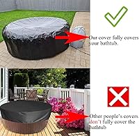 Vista 5 de Cubierta impermeable para bañera de hidromasaje, impermeable, portátil, redonda, inflable, protector para bañera de hidromasaje, piscina, muebles