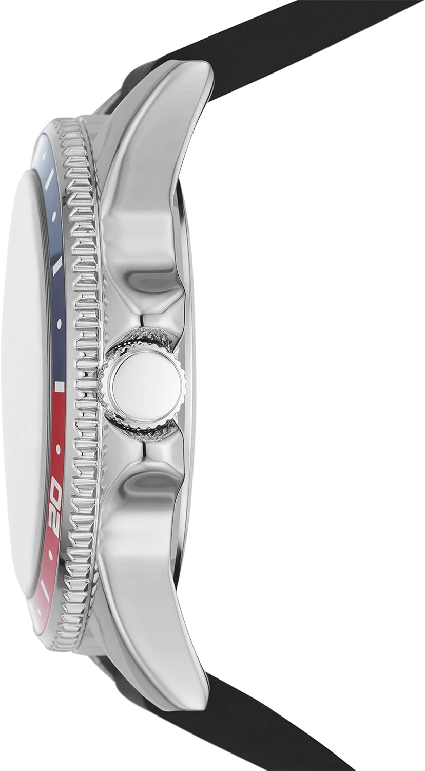 Skechers Men's Longfellow Quartz Three-Hand Date Watch, Color: Silver, Black (Model: SR5141)