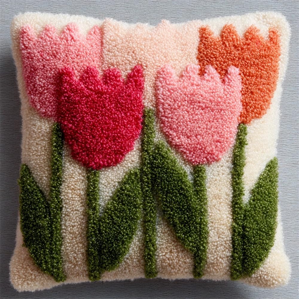 Taxpy Latch Hook Kits Tulips 17X17In