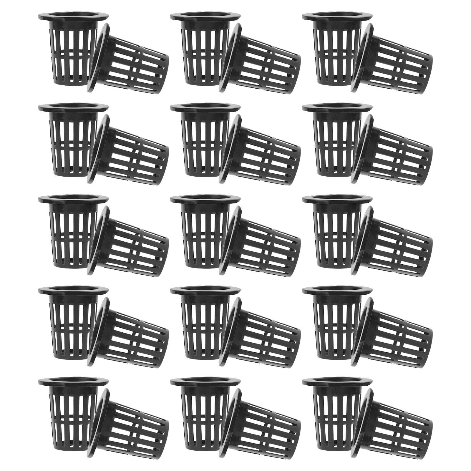 Plantas hidropónicas estables con las cestas de plástico negro BETOOKY para cultivo hidropónico
