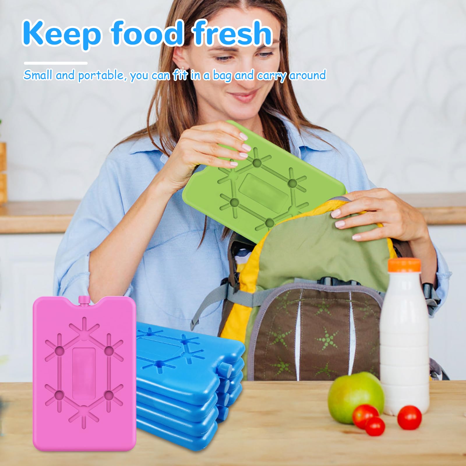 JOKILY Borsa refrigerante, per frigo, per frigo, per frigo, per frigo, extra sottile, capacità di raffreddamento per viaggi, campeggio