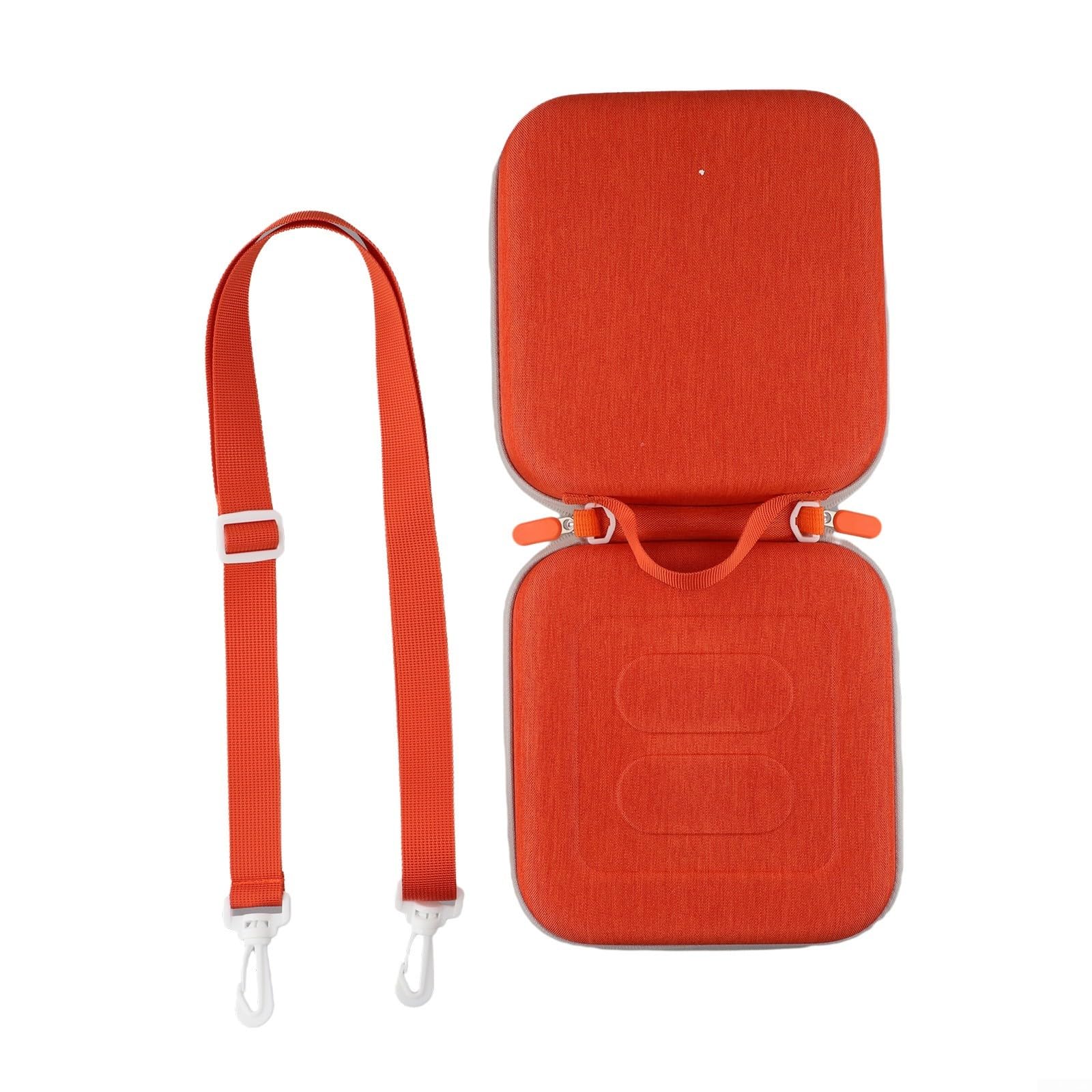Étui de voyage avec protection EVA et sangle réglable pour Yoto Mini édition 2024 Sécurité et portabilité pour accessoires audio (Orange)
