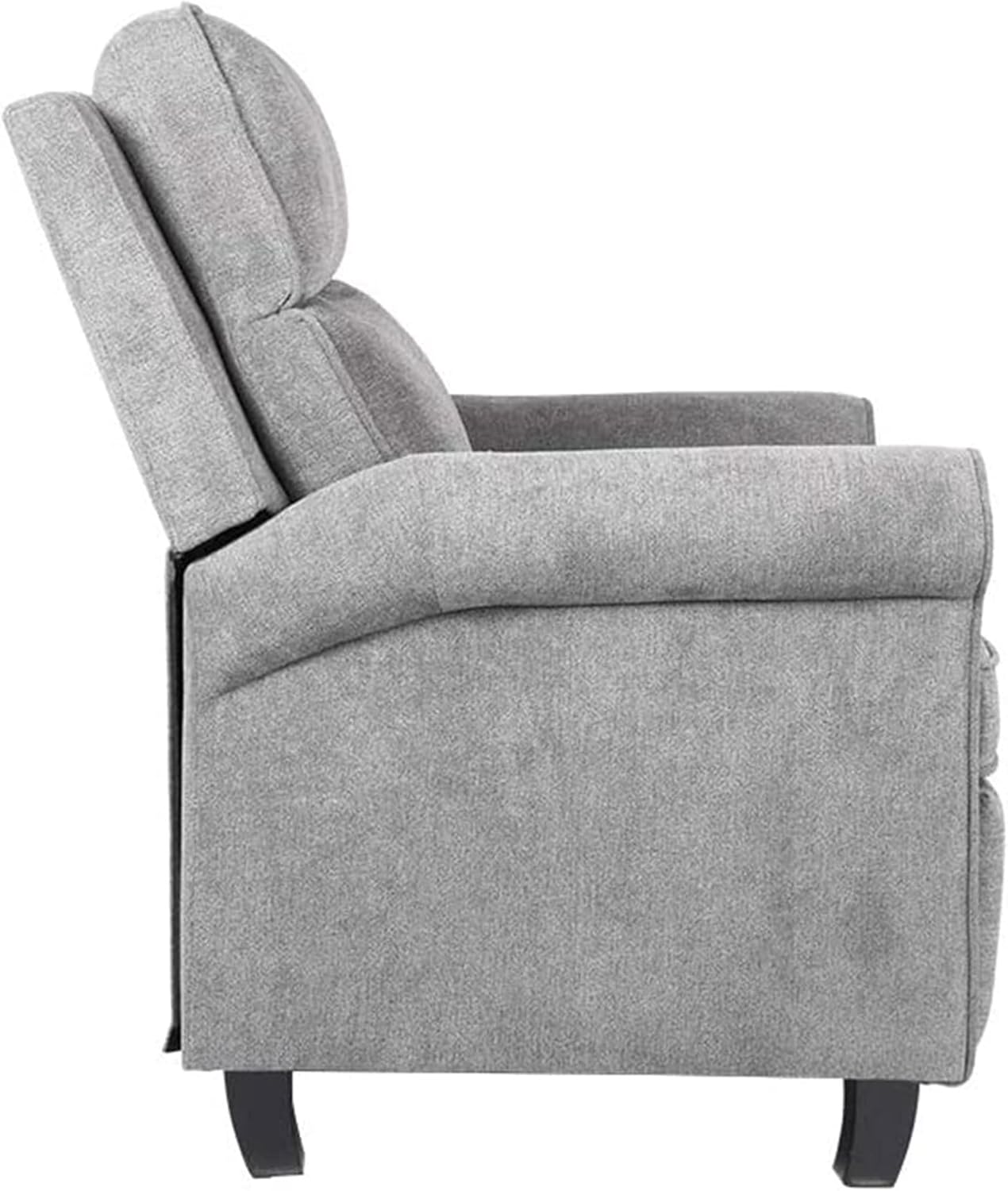 Smugdesk Fabric Push Back Single Recliner Chair with Dual Function Foot System for Office, Den, Living Room, Bedroom, and Guest Room, Gray : Home & Kitchen