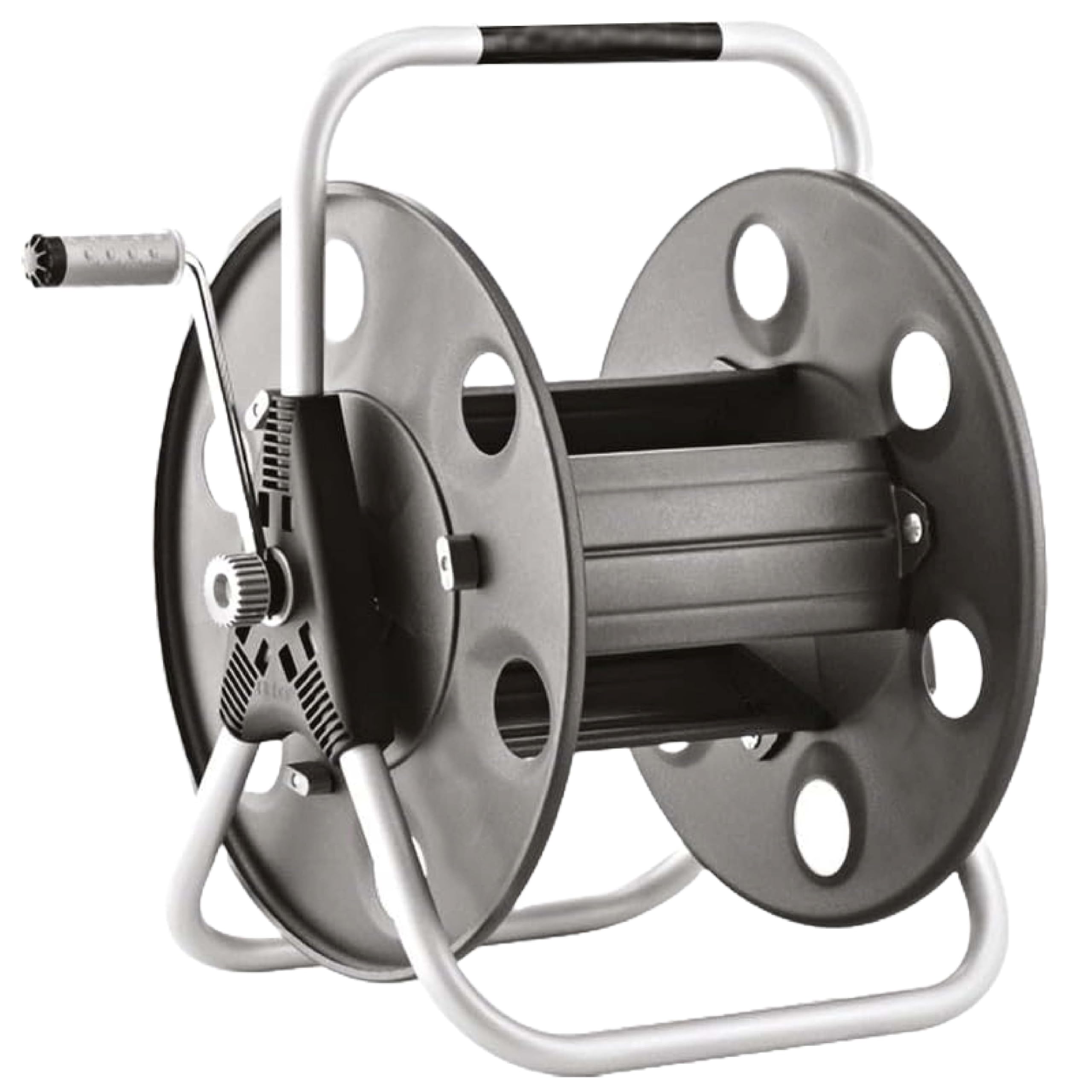 Window Cleaning Reel Claber Metal Hose Trolley (Silver/Gray)