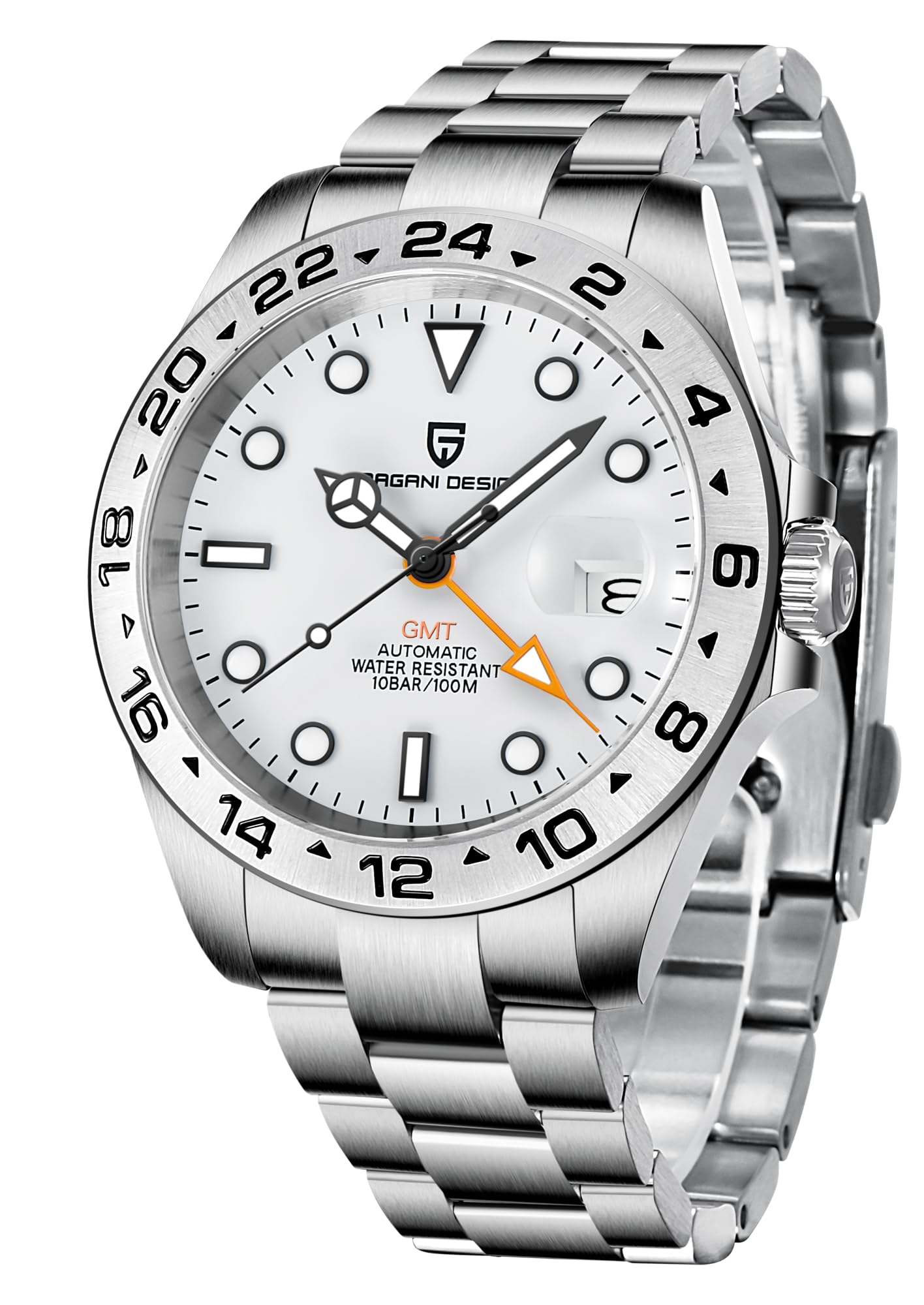 CEYADG Pagani Design Pd-1682 Waterproof Mechanical Automatic Analog Watch Stainless Steel Mens 42Mm Watch (Gmt Explorer Ii - White) (B09NVTS47C) Amazon Price History, Amazon Price Tracker