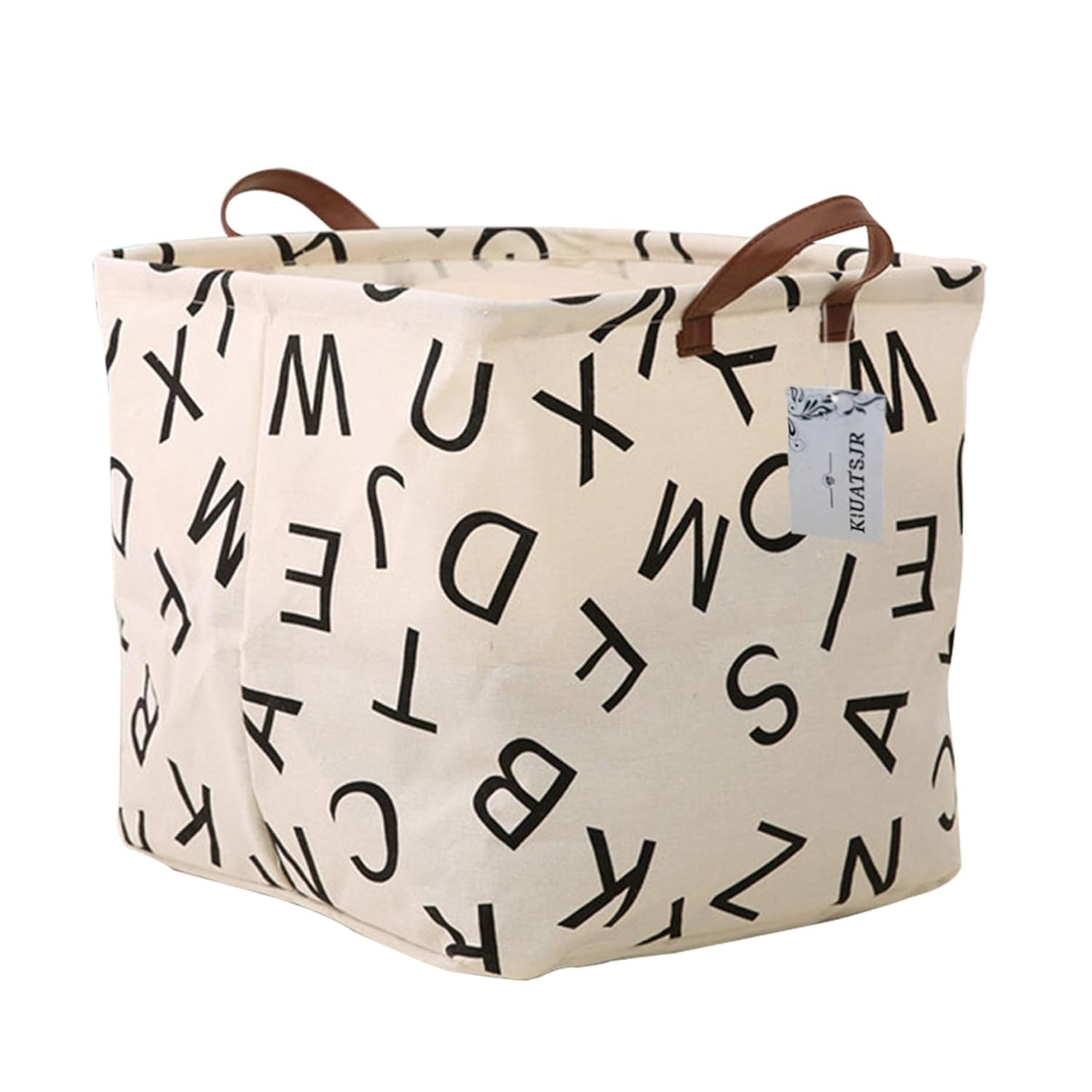 Square Storage Basket Canvas Collapsible Organizer Bins for