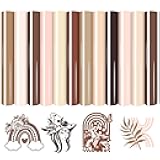 HTVSTD Skin Tone Heat Transfer Vinyl - 12 Pcs 12'' x 10''Netural Brown HTV Heat Transfer Vinyl Skin Tone HTV Vinyl Barely Beige Tan Iron on Vinyl for T-Shirts
