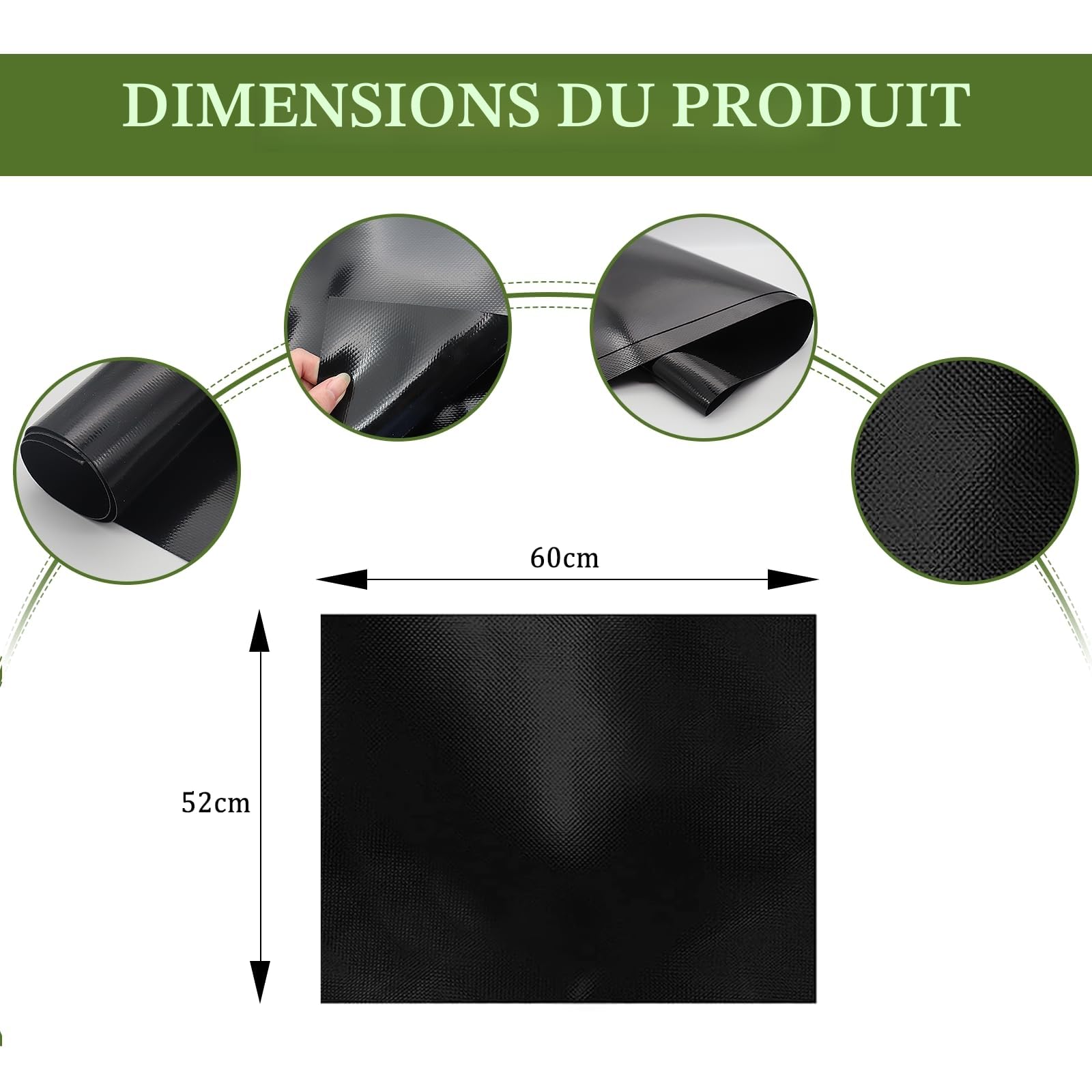 OMJMYY 52x60cm Protection Plaque Induction Tapis de Protection Plaque Cuisson Induction en Silicone Plaque de Cuisson Magnétique Cooktop Anti Rayures Non Slip Pour Cuisinière à Induction