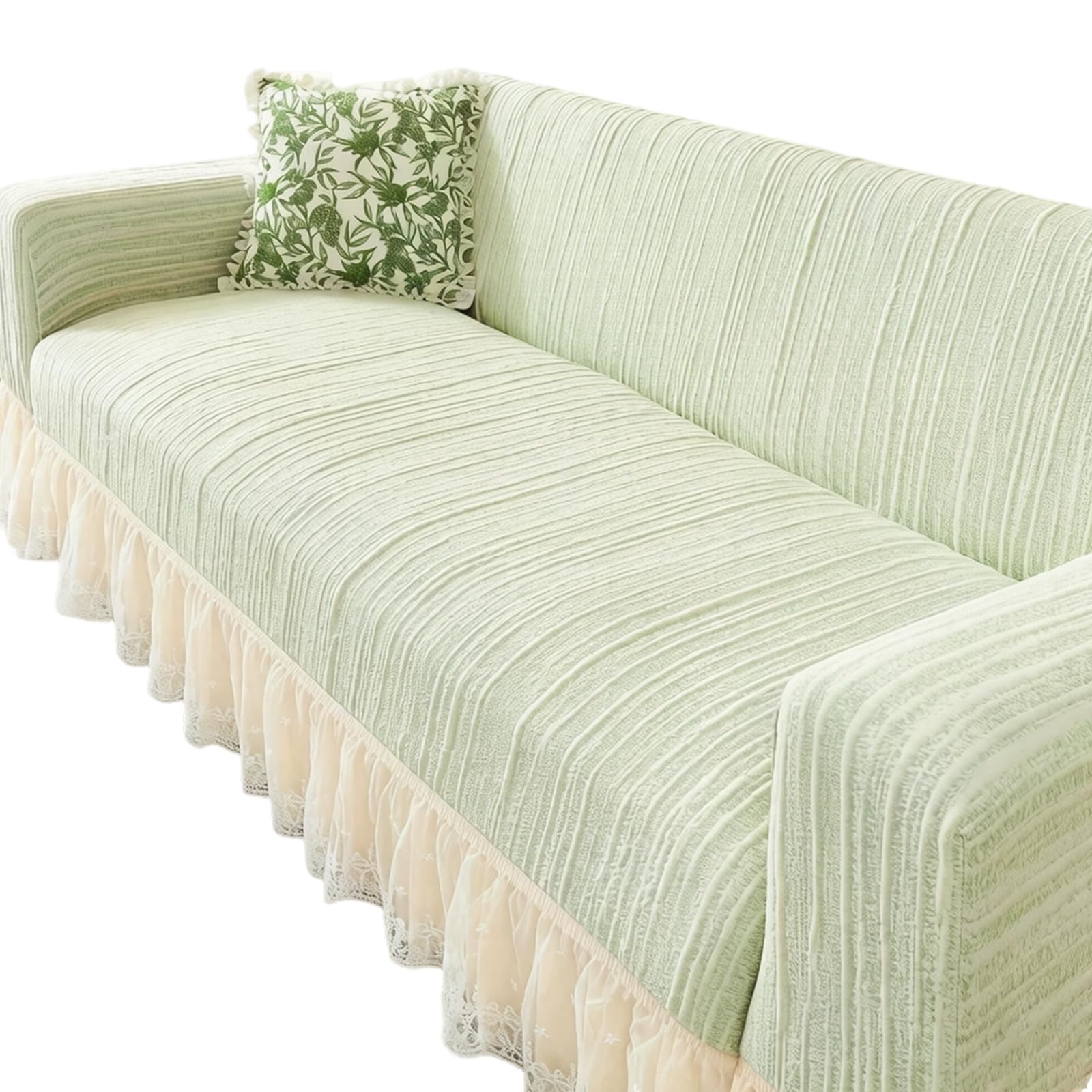 Elnwnnkc Slipcover Skirted Edges Multiple Colors Anti Slip Design Not Slip Stretchable Couch Cover
