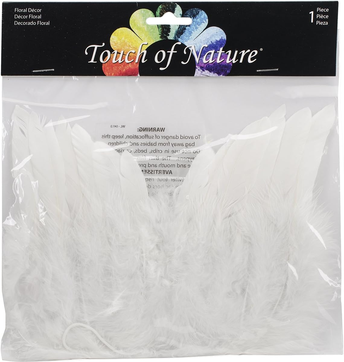 Premier Porcelain Touch of Nature Feather 7x6 White 1pc Mini Wings