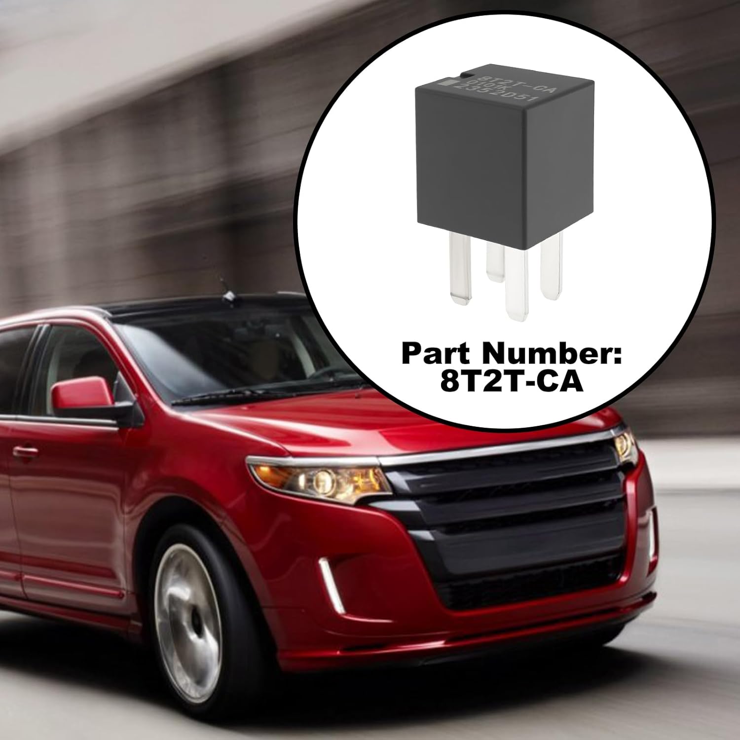 ECSiNG 5pcs 12V 20A 4-Pin 8T2T-CA 8T2T-0101K-CA Automotive Power Relay Compatible with Ford