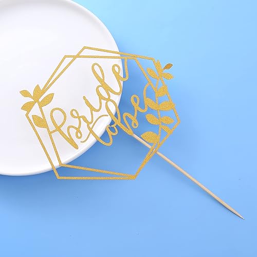 Miniatura 5 de Decoración para pastel de novia - Suministros de decoración de pasteles de boda dorados, regalos de decoración de tartas de despedida de soltera,