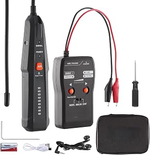 Underground Cable Locator - 6.5ft Depth & 3,280ft Range Wire Tracer | Break Detector for Pet Fences, Sprinkler Valves & Irrigation Lines w/Earphone - Professional Utility Tool