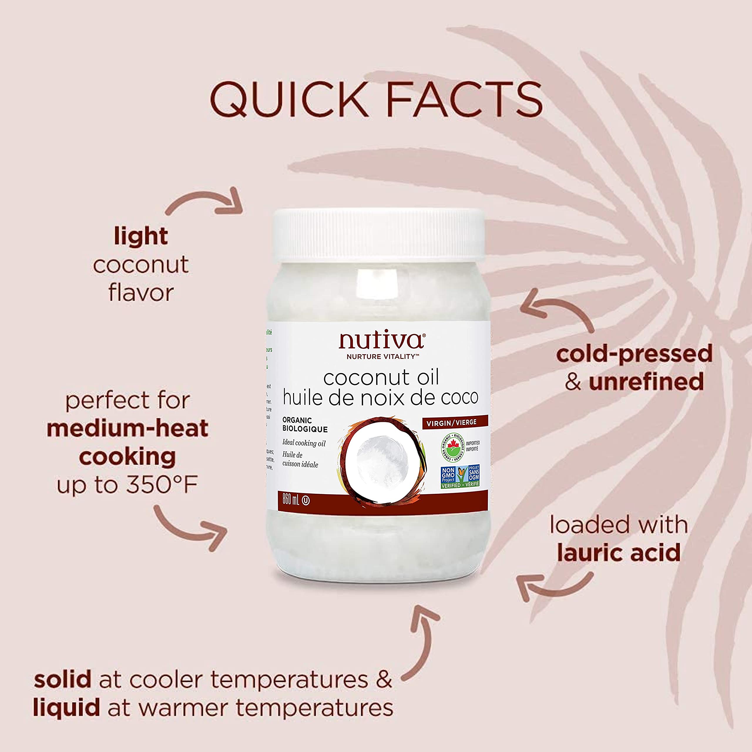 Nutiva Organiczny olej kokosowy extra virgin, 823 g