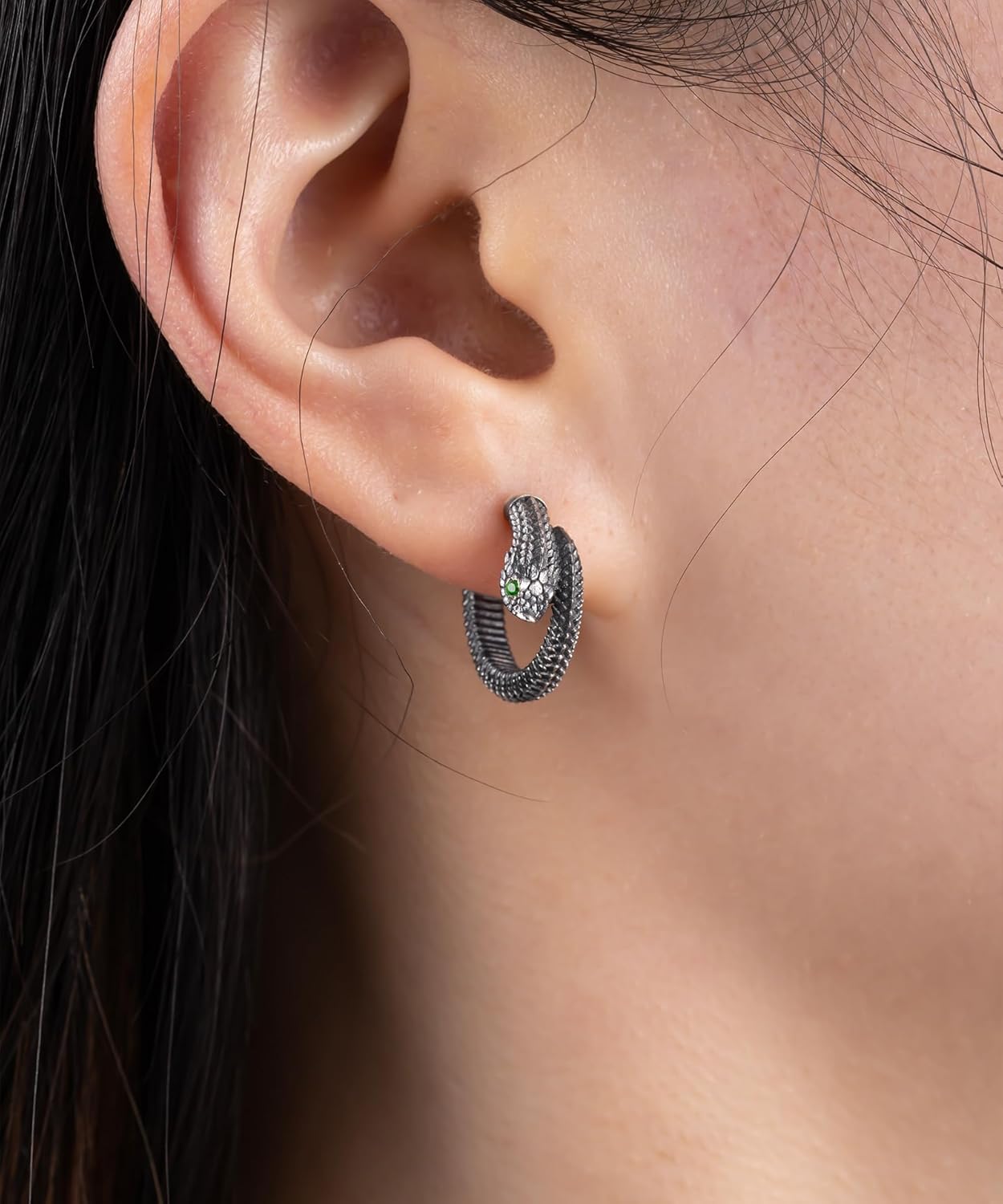 COPPERTIST.WU Hognose Snake Earrings Statement Hoop Earrings Lightweight Hoops Hypoallergenic Earrings Jewelry Gift for Women Men