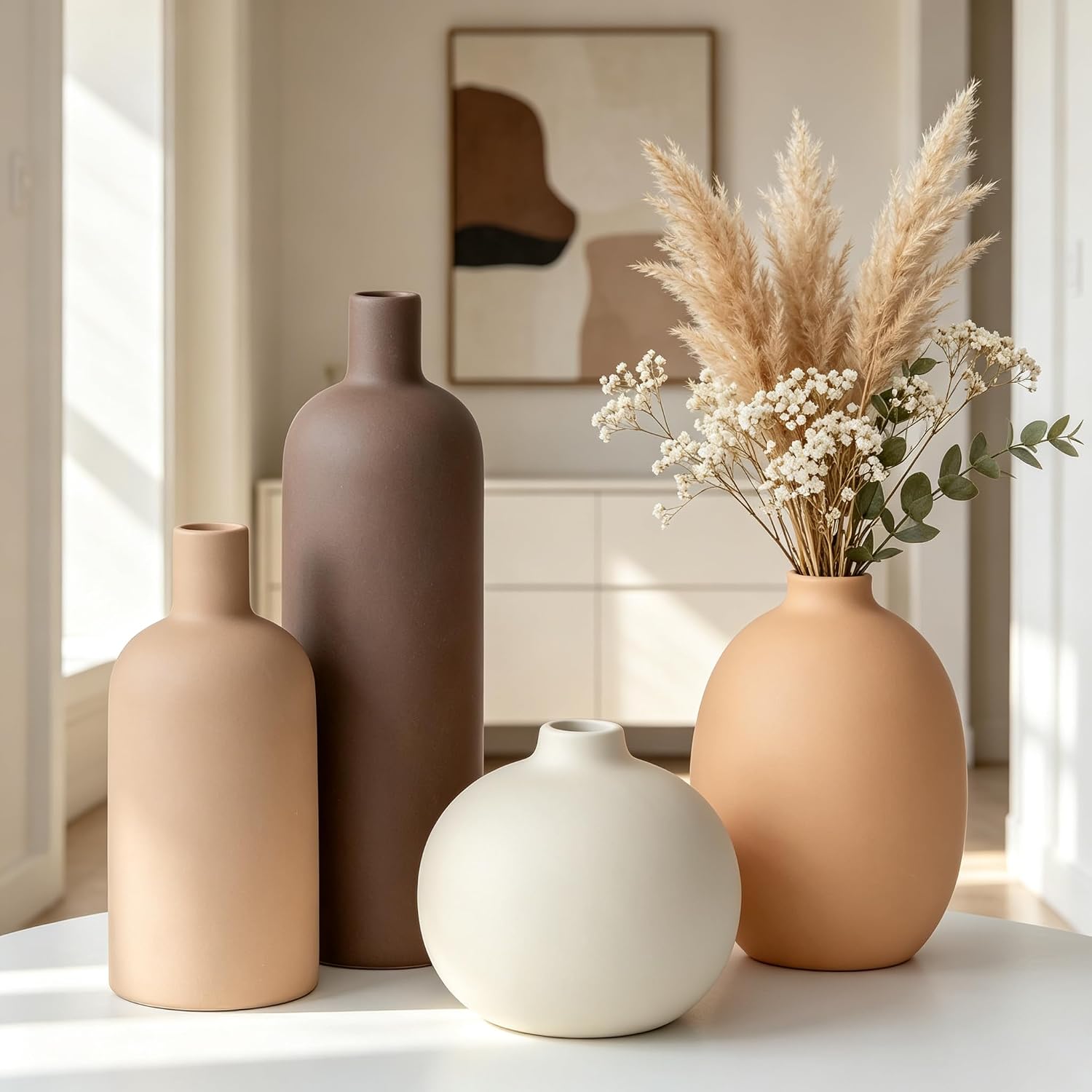 Keramik Vasen Set 4-teilig