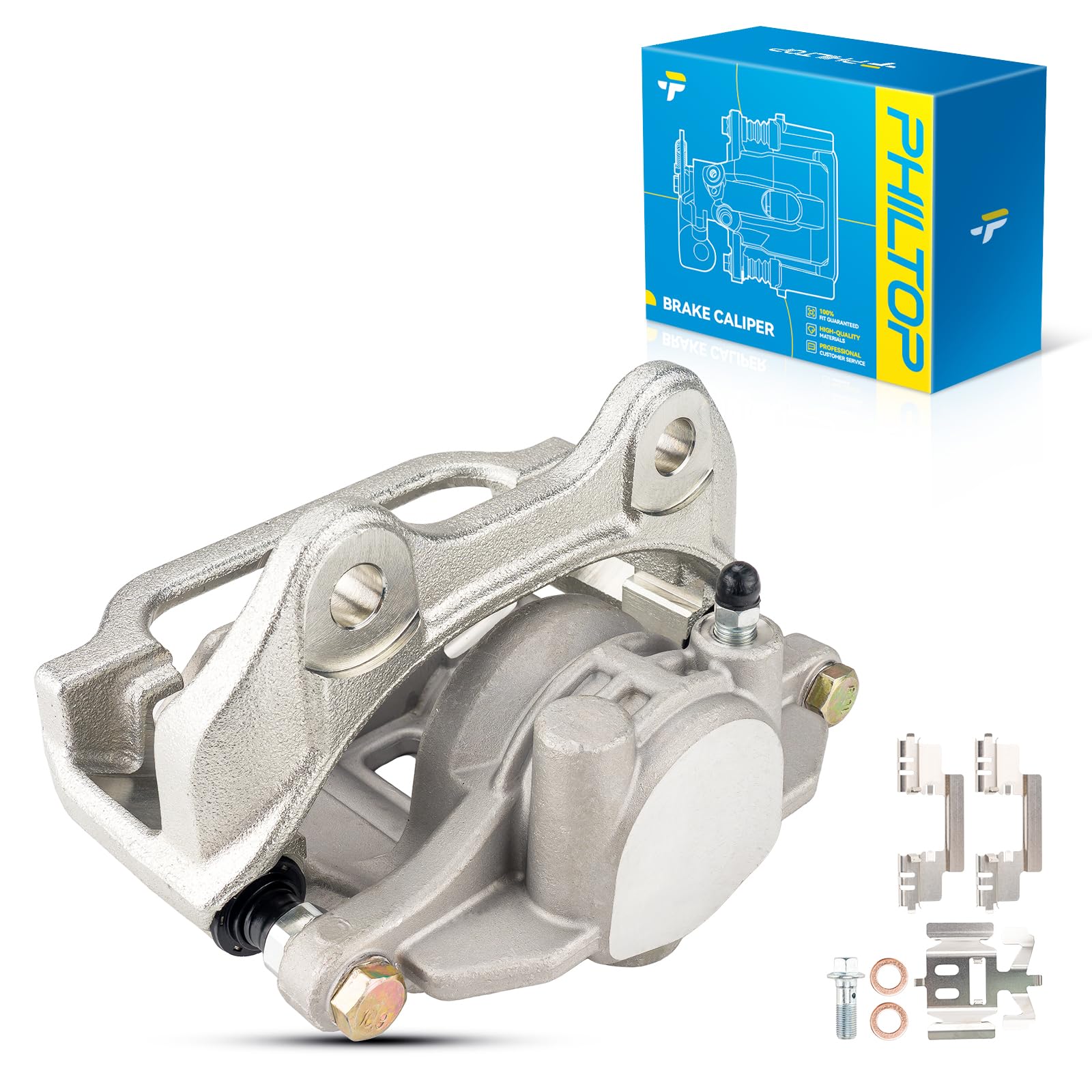 PHILTOP Rear Left Disc Brake Caliper Assembly Replacement For Chevrolet GMC Cadillac for 2003-2004,2006 Silverado 1500 / Sierra 1500, 2005 Silverado 1500, 18-B4854 18B4854 Rear left Driver Side