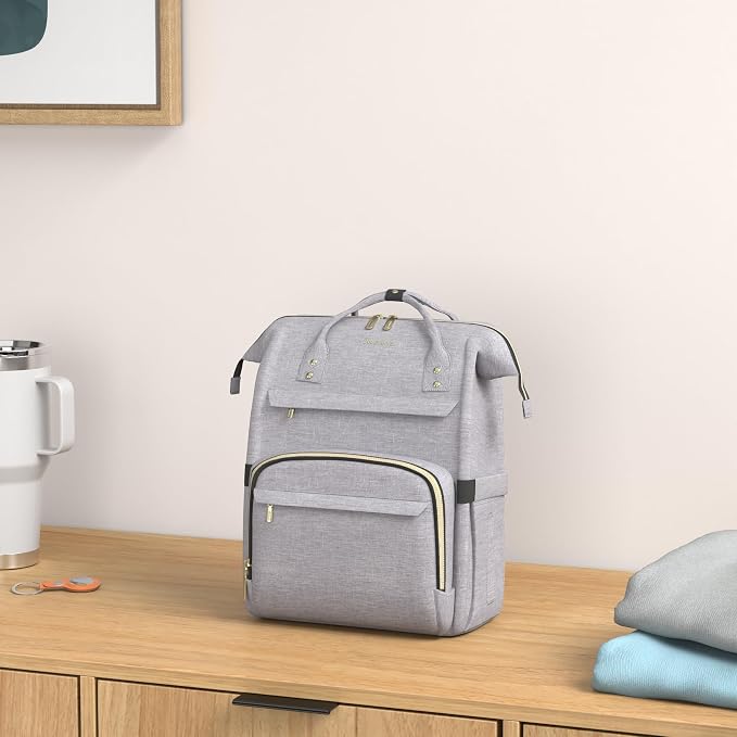 Mochila para portátil de mujer LOVEVOOK gris 15.6 pulg miniatura 2
