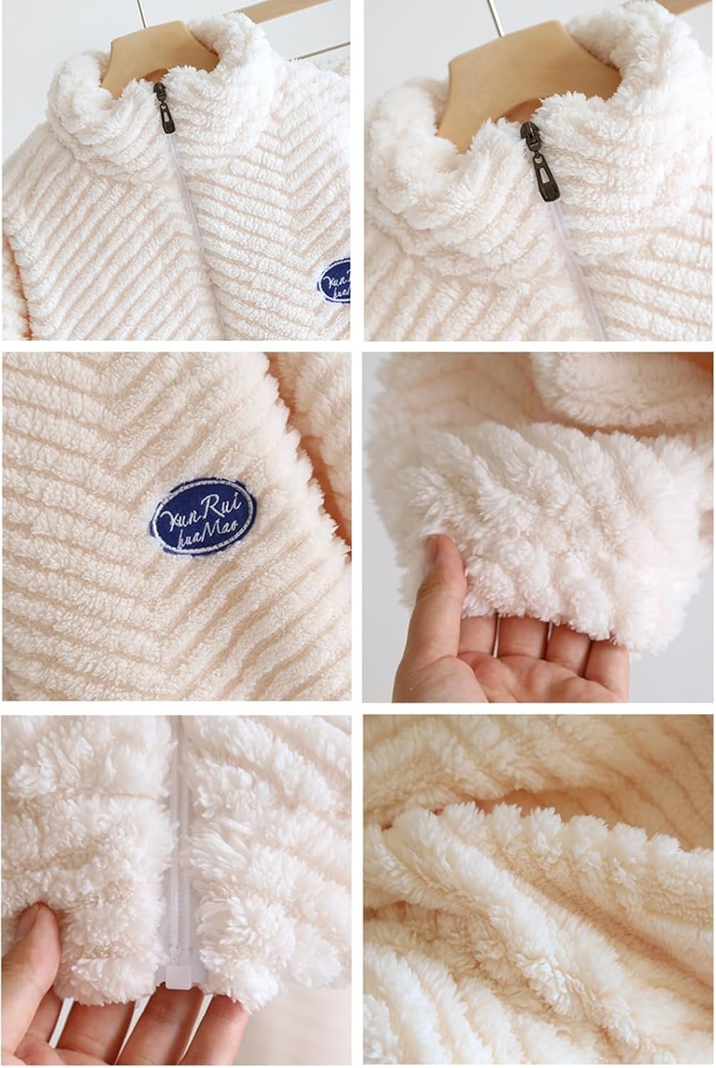 Conjunto de pijama para hombre, de forro polar, 2 piezas, con cremallera, para invierno, franela suave