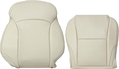 Richmond Auto Upholstery Fundas de asiento de cuero perforadas de repuesto para parte inferior del lado del pasajero y espalda inclinada, color