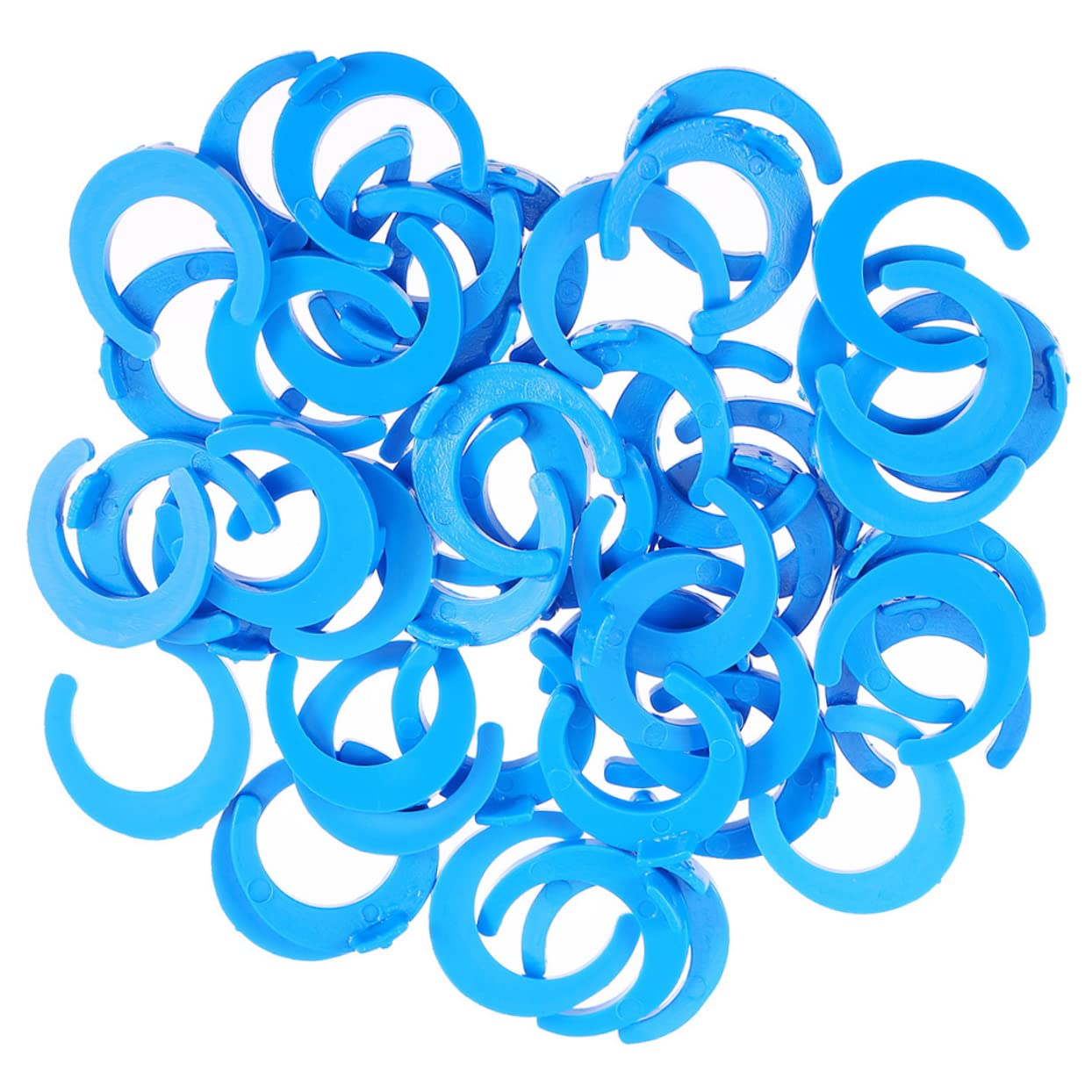 50 Clips De Verrouillage Hemobllo Pour Filtre à Eau, Raccords 1/4'', Système RO, Clips En Plastique Bleu, Anti-fuite