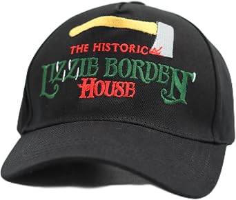 Official Lizzie Borden House Baseball Cap | Collectors Item | Enthusiast Hat | Gothic Clothing | Spooky Accessories Black