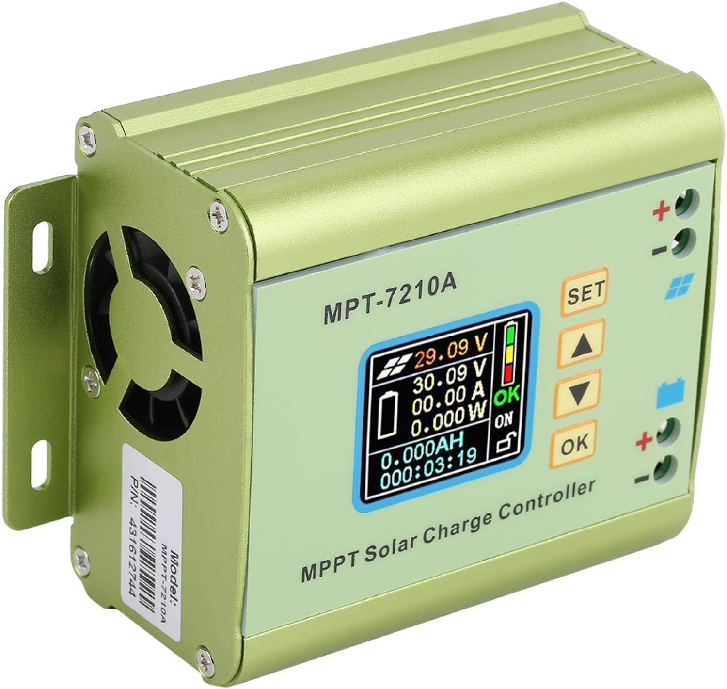 Solar Controller MPPT DC12-60v,MPT-7210A Controller LCD Display Energy Solar Panel Controller Regulator for Lithium Battery
