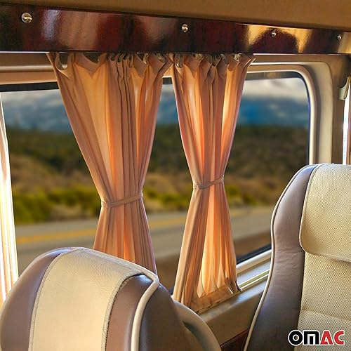 Miniatura 7 de OMAC Cortina de ventana lateral Parasol con bloqueo UV para Mercedes Metris 2016-2024 Beige 10x
