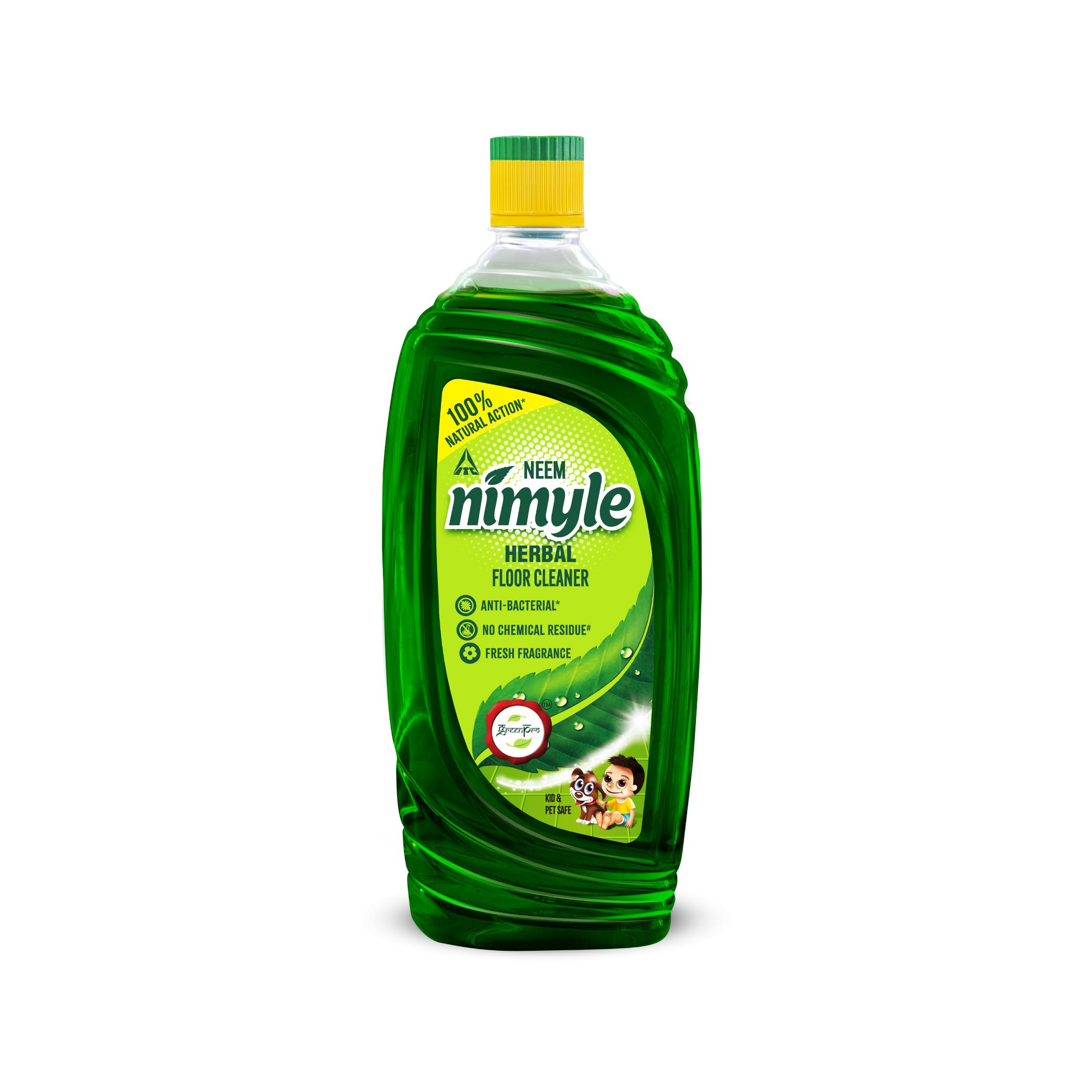 Nimyle Eco friendly floor cleaner with Power of Neem for 99.9% anti bacterial protection - Herbal 890ml