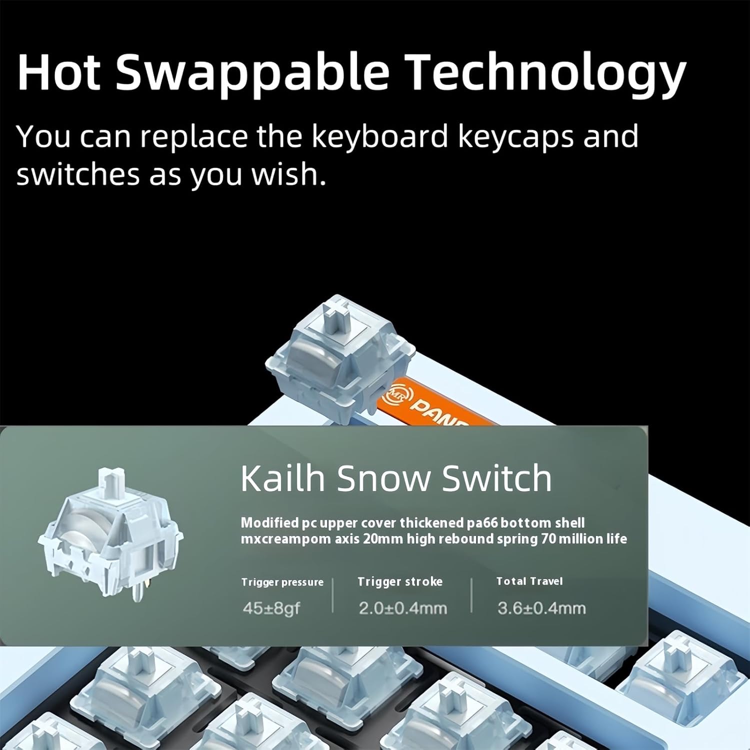 PANDA20 Mechanical Number Pad,VIA/QMK Programmable Macro Numpad Aluminum CNC Hot Swappable Gasket Wireless Numeric Keypad BT5.0/2.4Ghz/USB-C RGB Gaming Keypad for Laptop/PC (Purple)