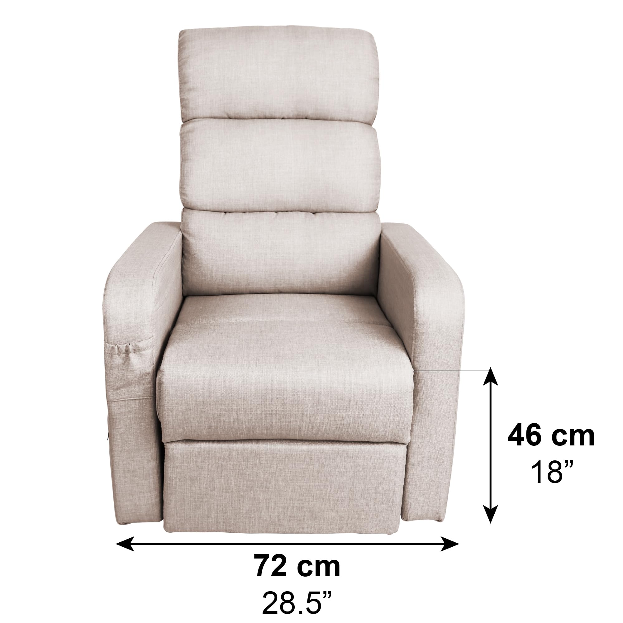 PEPE Mobility Fernsehsessel mit Aufstehhilfe Elektrisch, Relaxsessel mit Liegefunktion, Seniorensessel für Wohnzimmer, TV Sessel Leinengewebe, Liftsessel bis 130 kg belastbar, Beige