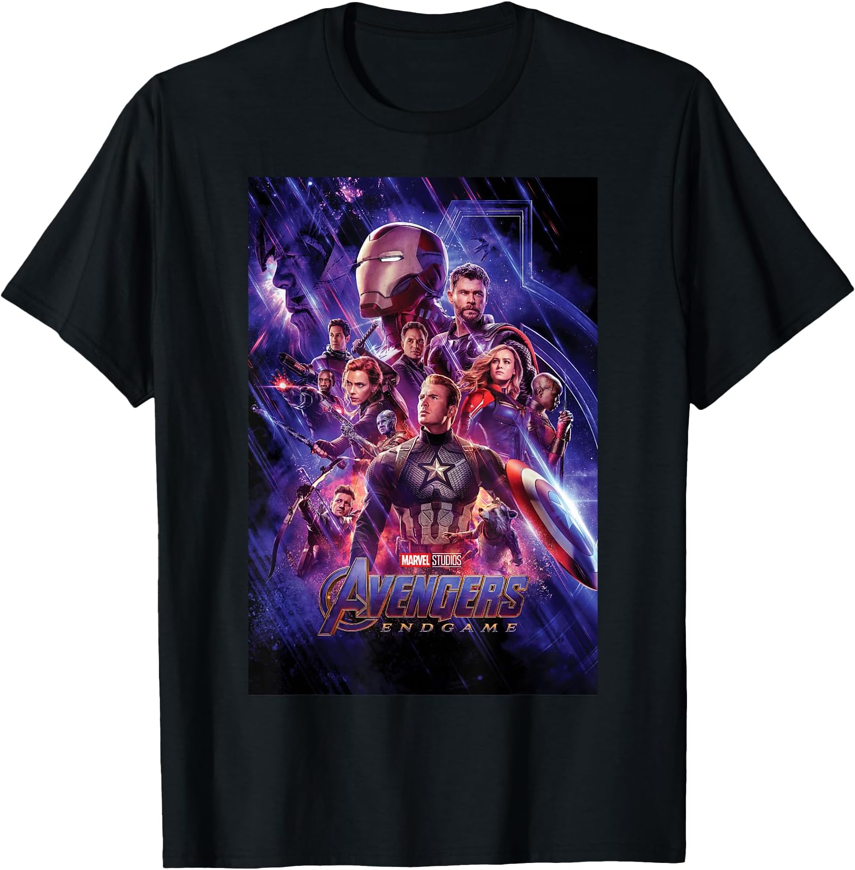 Studios Avengers Endgame Space Group Shot Poster T-Shirt